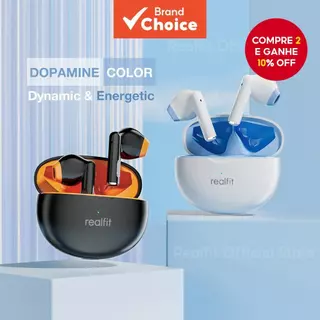 Realfit F2 Fone De Ouvido Bluetooth Dopamine-Color Earbuds Sem Fio Com Microfone Excelente Som Estéreo Reprodução Longa em Oferta na Shopee