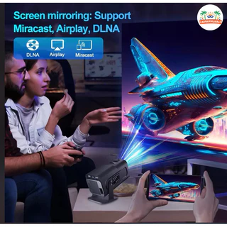 Projetor Portátil com 4K, Smart Android, Wi-Fi, HD 1280x720 e Espelhamento em Oferta na Shopee
