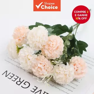 Buquê De Bola De Flor De Crisântemo De Hortênsia Artificial Para Decoração De Casamento Em Hotel Doméstico em Oferta na Shopee