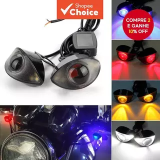 2 Peças Mini LED Luz de Condução com Controle Olho de Águia 12V Acessórios para Cauda de Moto em Oferta na Shopee