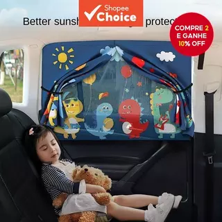Protetor Solar Para Carro, Copo De Sucção, Cortina Térmica Para Crianças, Acessório De Carro Dupla Face Para O Fundo em Oferta na Shopee