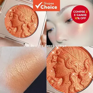 Maco Andy Feminino Chic High Set Sombra blush Banda Glitter em Oferta na Shopee