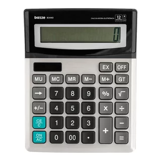 Calculadora de Mesa Bazze B3440, 12 Dígitos, Prata em Oferta na Shopee