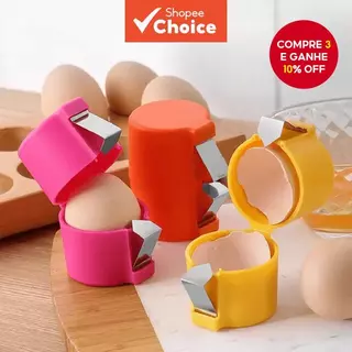 Abridor De Casca De Ovo: Ferramenta Nova Para Quebrar Ovos Crus, Descascar Ovos Cozidos E Separar claras em Oferta na Shopee