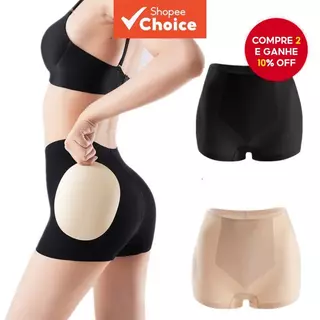 Shorts Falsos Respiráveis De Verão Com Almofadas Largas Para Levantamento De Quadril ​ Ml Preto/Pele em Oferta na Shopee