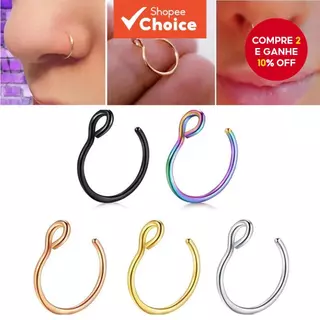 Joias De Piercing Corporal De Aço Inoxidável De Segurança , Brincos De Gancho Dourado , Pinos De Nariz E Cartilagem em Oferta na Shopee