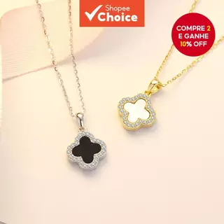 Colar Suéter Trevo De Quatro Folhas Moda Feminina Pingente Gargantilha Joia Presente Para Casais em Oferta na Shopee
