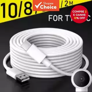 Cabo 3M/5M/8M/10M/12M USB-C Para-Carregamento Rápido E Dados Telefone/Câmera em Oferta na Shopee