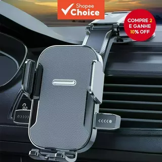 Suporte Universal para Celular com Ventosa de Travamento Automático para Saída de Ar e Painel de Carro