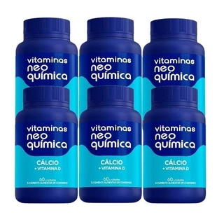 Kit 6x Vitamina Cálcio+Vitamina D 60 Comp - Neo Química em Oferta na Shopee