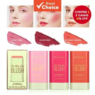 Batom Blush Multifuncional à Prova d'Água, Longa Duração, Cor Fácil, Delicado, Hidratante e Não Removível em Tom Rosa. em Oferta na Shopee