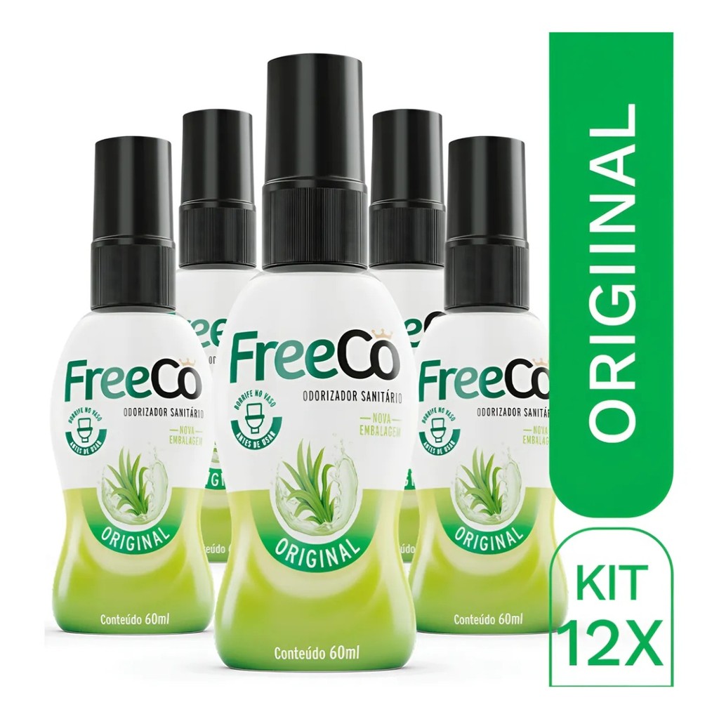 Kit 12 Bloqueador Odores Freecô Original 60ml | Shopee Brasil