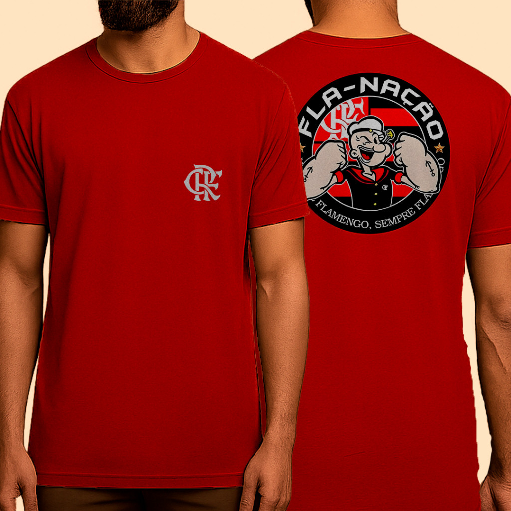 Camiseta Futebol Flamengo Flamenguistas Estilosa Algodão P ao GG Blusa de Time Envio Imediato!