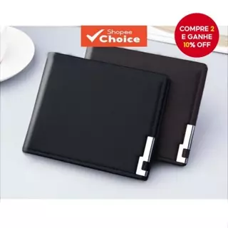 Nova Carteira Masculina Curta Fina Na Moda Juventude Saco De Cartão Edição Coreana Clipe em Oferta na Shopee