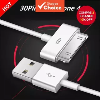 Usb Para IPhone 4 4s 3G 3GS iPad 1 2 3 iPod Adaptador Acessórios Nano Toque Carregamento Cabo De Dados Carregador em Oferta na Shopee