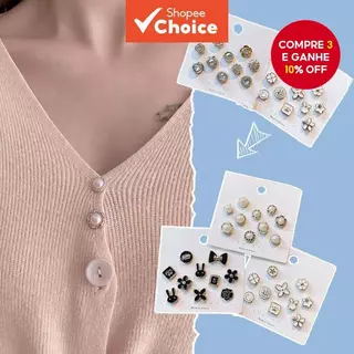 10pcs/set Troca De Cintura Calça Pequeno Alfinete Moda Coreana Pérola Broche Fofo Jóias De Para Mulheres em Oferta na Shopee