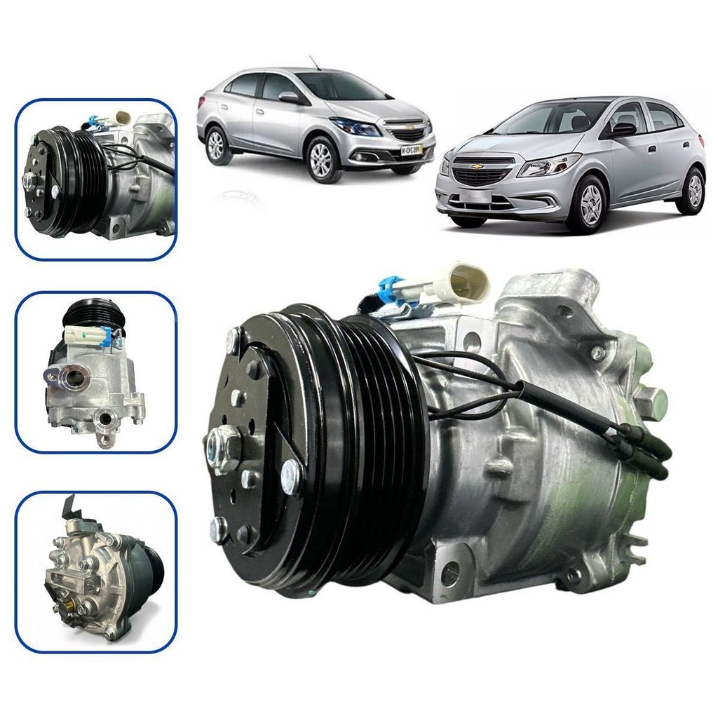 COMPRESSOR GM ONIX / SPIN / PRISMA 2013>2017 POLIA 5PK 12V | Shopee Brasil