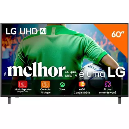 Smart TV LG 60 Polegadas UHD AI 4K UA85 2025