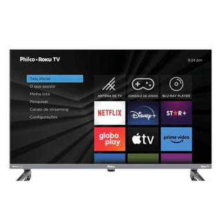 Smart Tv 32 Philco Led Rokutv Processador Quadcore Ptv32k34rkgb Cinza em Oferta na Shopee