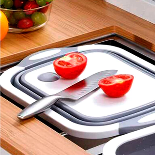 Bacia Retrátil e Tábua de Corte Muito Útil Fácil de Guardar em Oferta na Shopee