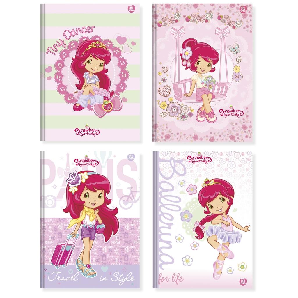Caderno Brochura Grande 80 Folhas Moranguinho Animativa