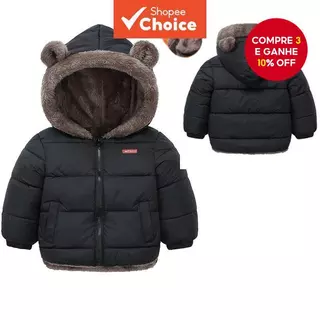 Jaqueta Aconchegante De Algodão Caxemira Para Crianças | Casacos Acolchoados Quentes Idades De 0 A 6 Anos