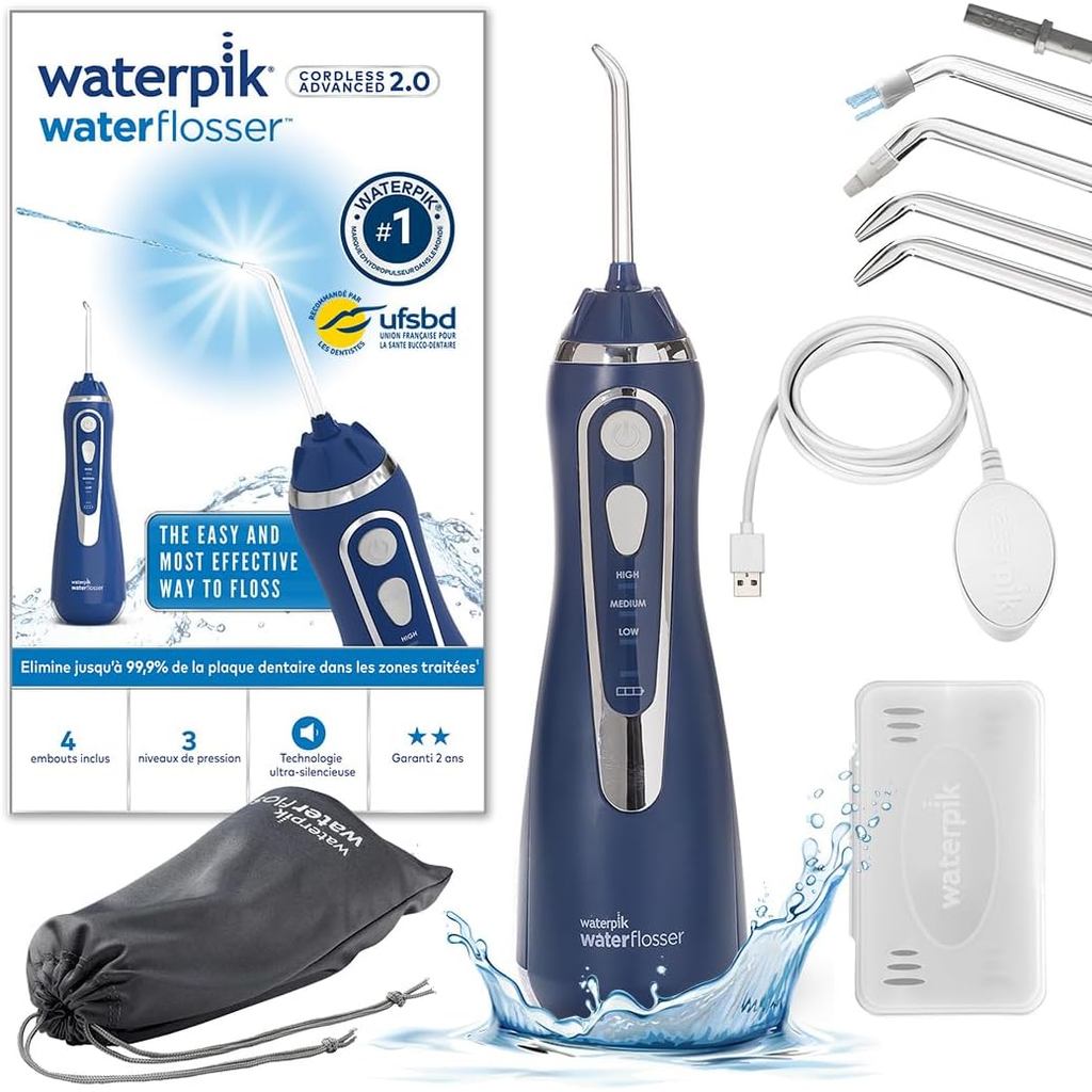 Waterpik Advanced - Irrigador Oral Sem Fio, Portátil e Recarregável ...