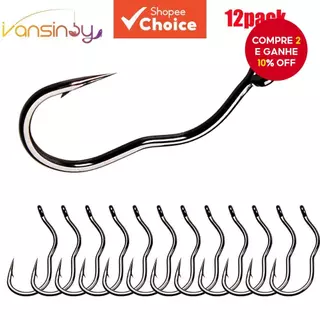 12pçs Ganchos De Pesca Mágicos De Liga De Titânio Com Flip Automático Para Anti-Corrida/Queda em Oferta na Shopee