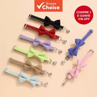 Coleira De Sino De Arco Xadrez Para Cães E Gatos Ajustável Anti-Perda Pequenos Acessórios Animais De Estimação em Oferta na Shopee