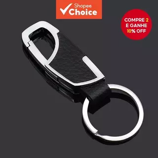Chaveiro De Carro De Aço Inoxidável De Couro Genuíno , Esportivo De Luxo De Alta Qualidade , Presente em Oferta na Shopee