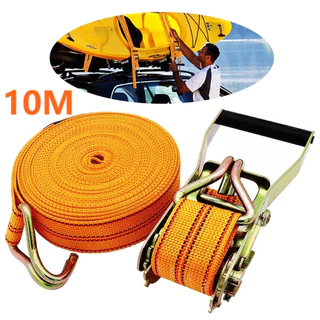 Cinta Catraca De Amarração Carga 3 Ton 10 Mts Cor Laranja Fita completa Carro Moto Engate