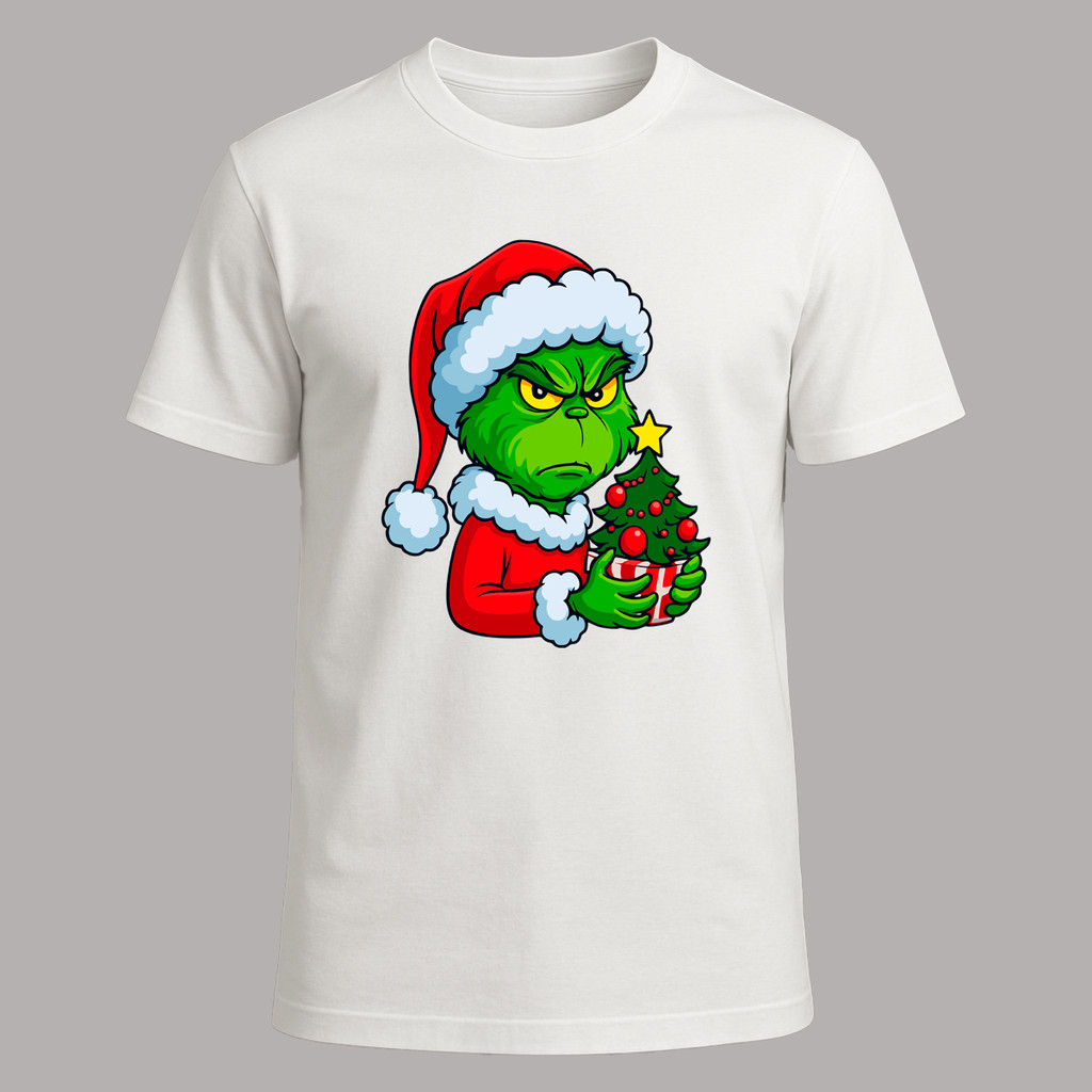 Camiseta Unissex Natal Presente do Grinch 100% Algodão Estampa Premium ...
