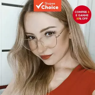 Moda Olho De Gato Óculos De Metal Feminino Anti Luz Azul Retro Tendência Ópticos em Oferta na Shopee