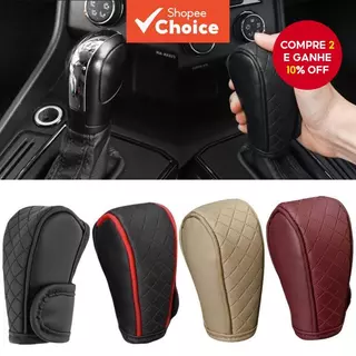 1 Pçs Universal Carro Shift Lidar Com Capa De Couro Do Plutônio Antiderrapante Botão De Mudança Protetor Para Acessórios em Oferta na Shopee
