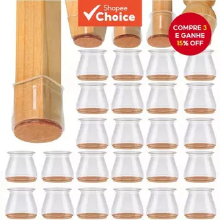 Protetores De Perna De Cadeira De Silicone , Almofadas De Feltro Redutoras De Ruído Para Móveis , Conjunto De Proteção D em Oferta na Shopee