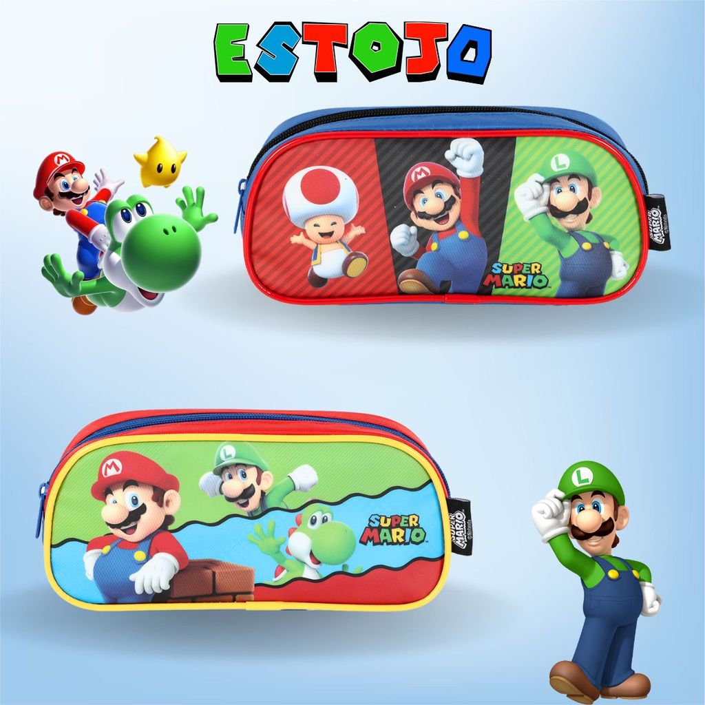 Estojo Super Mario Bros 1 Divisória Escolar Infantil | Shopee Brasil