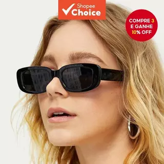 Tons Ovais Vintage Designer De Marca Mulher Pequena Moldura Sol Retro Óculos Pretos Estéticos em Oferta na Shopee