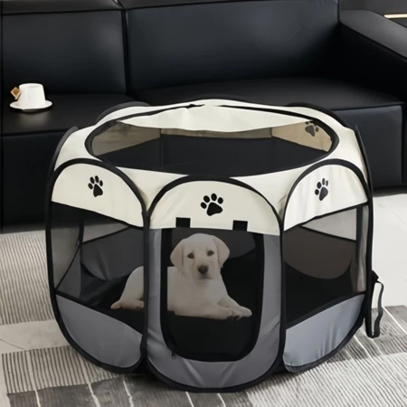 Casinha Para Pets Gatos Grande Dobrável Portátil Cercadinho Tenda 3 Cores Tecido Oxford