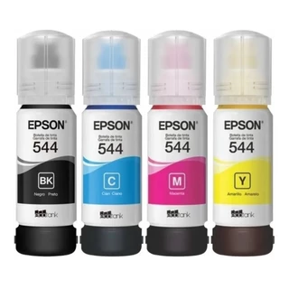 KIT 4 TINTA ORIGINAL EPSON T544 L3110 L3210 L3250 B Y C M