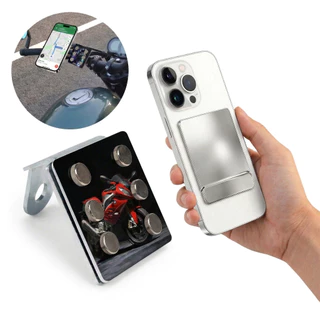Suporte de Celular Magnético Para Moto Imã Blindado Ultra Forte, Fixação Segura Universal p/ Motoboy e Viagens Longas