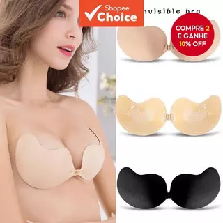 Sutiã De Silicone Manga-Elevador Autoadesivo , Sem Alças E Invisível Para Copo Ad (Preto/Damasco) em Oferta na Shopee