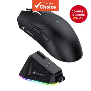 Mouse Bluetooth Attack Shark X11 Sem Fio Com Iluminação Colorida Leve Da Doca De Carregamento Magnética em Oferta na Shopee