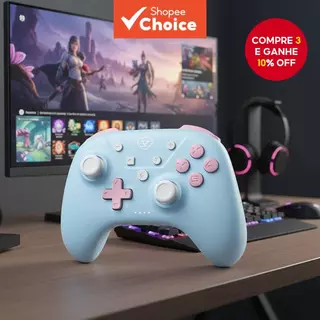  AOLION Pro Gamepad Bluetooth Sem Fio para Nintendo Switch, PC, iOS, Android Conectividade Multi-plataforma