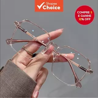 Óculos Bloqueadores De Luz Azul-De Computador Com Lente Transparente Armação Quadrada Anti-Radiação em Oferta na Shopee