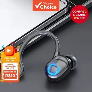 Fones de ouvido Bluetooth sem fio para esportes, corrida, mono, HiFi estéreo com redução de ruído. em Oferta na Shopee