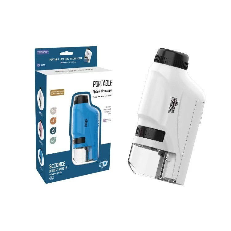 Microscópio de Mão Portátil Com Zoom 60X-120X Para Plantas