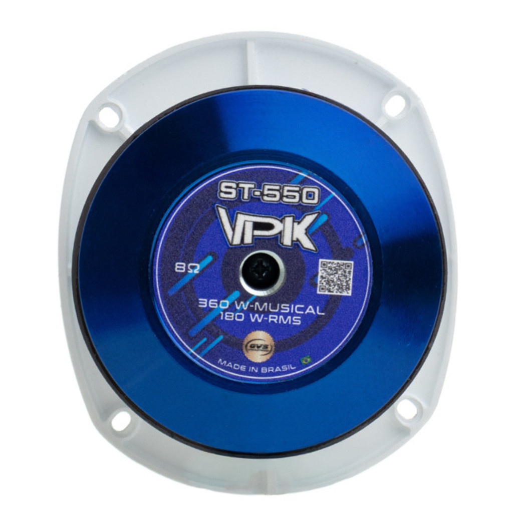 Super Tweeter QVS 550 TRIO 180w RMS 8 ohms Branco Som Automotivo