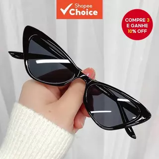 Óculos De Sol Retrô Cat Eye-Vintage Unissex De Armação Pequena UV400 em Oferta na Shopee