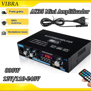 AK-35 Amplificador 800W 2CH Home Kit Subwoofer 110-240V Com FM , USB E Hi-Fi em Oferta na Shopee