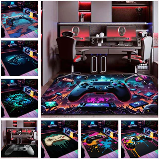 Tapete De Jogos Para Meninos , Gamer Com Design De Controlador Sala , Decoração De Quarto , Antiderrapante , Máquina De